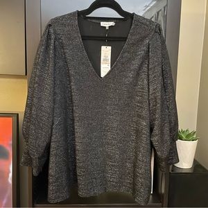 NWT Calvin Klein Black Metallic Sweater 2x